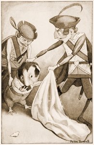 "Into this they glided the Guinea Pig", illustrasjon for Lewis Carrolls Alice